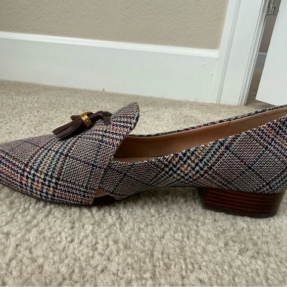 Cole Haan Women's Tassel Loafers - Brown and Cream Plaid - Picture 5 of 6